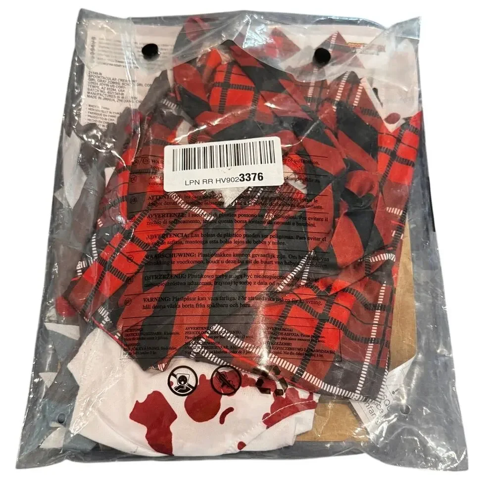Spooktacular Creations Zombie Schoolgirl Costume Girls Medium 8-10 Halloween NEW